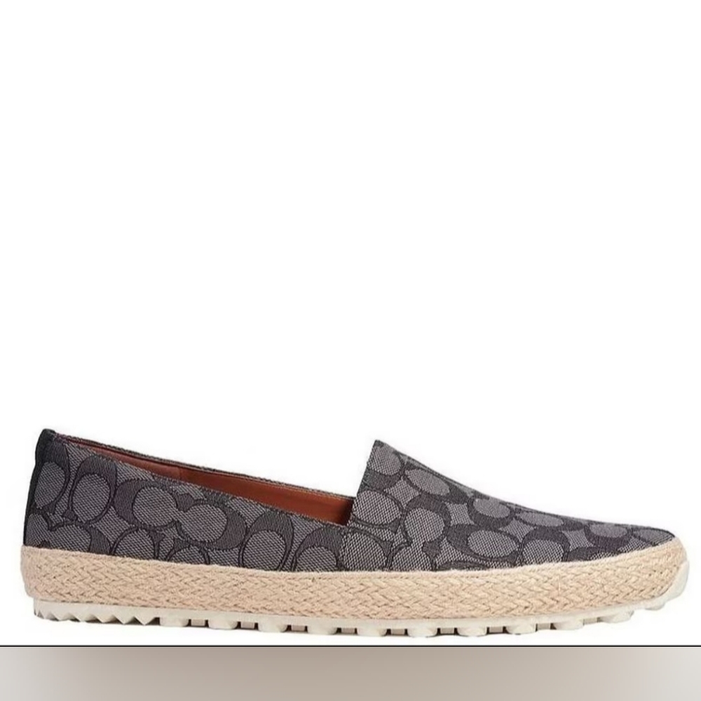 COACH Men's COACH Signature Jacquard Logo Print Espadrilles - Picture 4 of 14